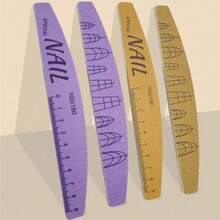 2pcs Washable Durable Nail Files. With Ruler Scale And Nail Shape Markings. Hard Alloy Nail File Tools - Multicolor - View 11