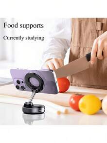 1pc 360° Rotating Mechanical Vacuum Suction Cup Car Phone Holder, Magnetic Phone Stand, Suitable For IPhone, Android Phones, Navigation, Birthday Gift, Family & Friends, Car Accessories - Multicolor - View 4