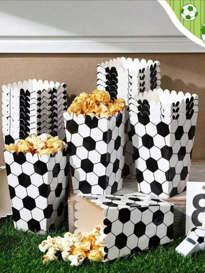 足球主题运动派对爆米花盒，派对装饰用品