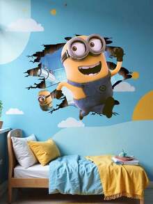 Minions Hình dán tường tự dính chống thấm nước hình hoạt hình, thích hợp cho tiệc sinh nhật, tiệc lễ hội, họp mặt gia đình và trang trí Giáng sinh trong nhà. - Nhiều màu - Xem 4