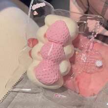 草莓奶油麻糬捏捏乐玩具，硅胶DIY减压玩具，吐司面包，麻糬，鲷鱼烧，挤压减压小工具 - 彩色 - 查看 3