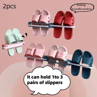 1PC 3-In-1 Folding Slipper Rack, Wall Mounted Space Saving Shoe Organizer, Expandable Bathroom Slipper Holder, No-Drill Adhesive Storage Rack.(3-In-1),(Folding/Expandable), (Wall Mounted), (No-Drill/Adhesive), (Drain/Waterproof). (Bathroom),(Entryway/Doorway), (Dormitory), (RV Storage). (Slipper Rack),(Shoe Holder/Organizer), (Hook/Hanger)