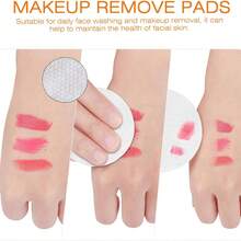 Cotton Rounds 75/150/300/600pcs Makeup Remover Pads Non-Woven Facial Cleansing Wipes Cosmetic Cleaning Pads Daily Face Wipes For Make Up Deep Skin Cleaning - View 3