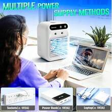 三合一迷你空调，适用于卧室、便携式空调、冷风扇，具有双雾化模式和强劲气流，是客厅、卧室、书桌等空间的经济型制冷选择，春夏必备，伴娘礼物，房间、卧室装饰，海滩、旅行，男女皆宜，度假佳品。 - 白色 - 查看 12