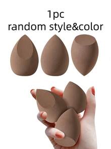 大号棕色水滴形化妆海绵，气垫化妆海绵，干湿两用化妆刷 - 彩色 - 查看 12