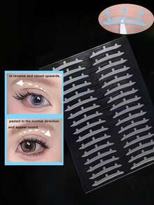 10pcs 3D Double Eyelid Tapes, Waterproof, Recommended For Beginners, Invisible, Natural, Sweat-Proof - Multicolor - View 1