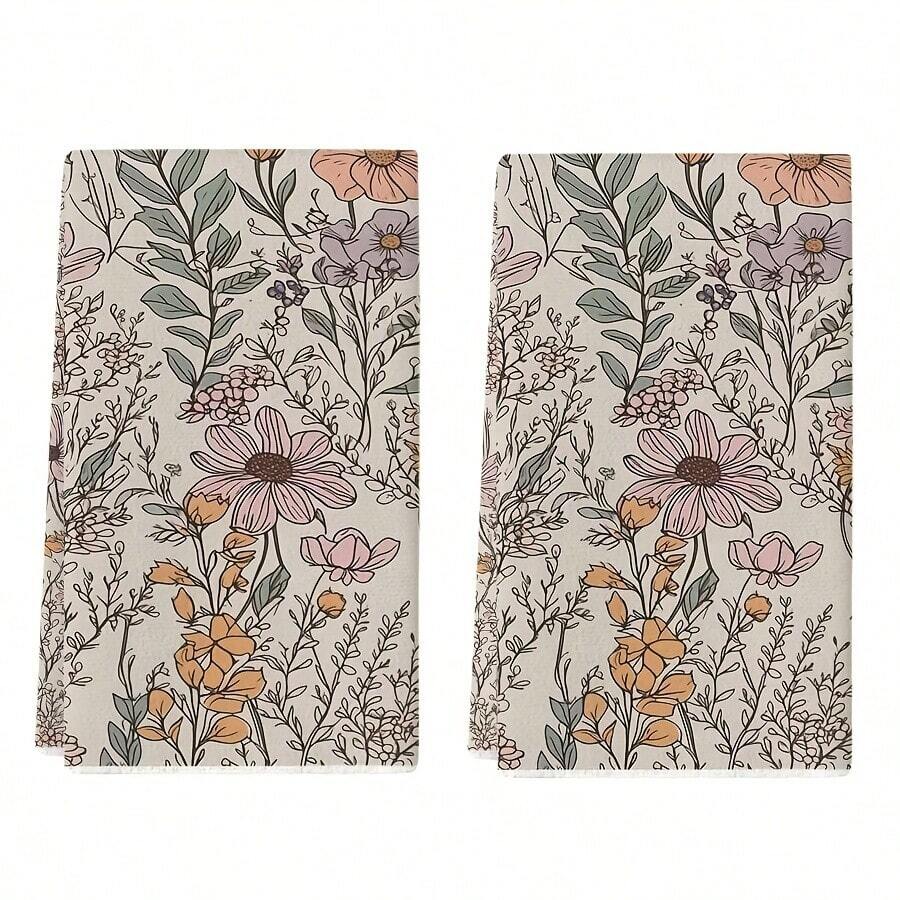 1/2/4/6/8/10/12PC Interesting Kitchen Towels And Dishcloths, Bathroom Towels, Super Absorbent Polyester,Retro Floral Designs, Featuring Elegant Floral And Bird Patterns, Decorative Gifts, Decorative Dishcloths, Quick-Drying Sponges, Soft Absorbent Dishcloths, Cleaning Supplies, Kitchenware. As Birthday Gifts, Family, Souvenir , Washable, Machine Washable, Lightweight, Breathable, Comfortable, Unique, 280gsm For Him, Her Personalized Ideal Gifts For Her, Him, Family, Boyfriend, Girlfriend, Father, Family, Mother, Lover, Daughter, Son, Grandfather, Grandmother, Friend, Classmate. Perfect Camping, Travel, Home, Daily Life, Office Decoration, Birthday, Anniversary, Valentine's Day, Thanksgiving, Christmas, Halloween, Mother's Day, Father's Day, Wedding, New Year Gifts ,Sofa,Bed,Car,Bedroom,Living Room,Office, Outdoor Camping, Practical Decorative Use - 多色14 - 查看 1