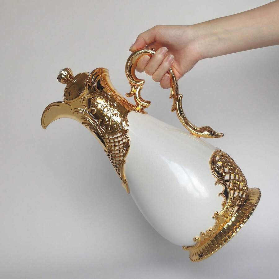 1pc Glass Lined Thermal Carafe, Insulated Water Kettle, New Coffee Accessory - Multicolor - View 1