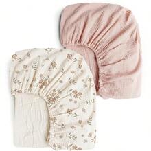 2 tấm lót thay tã bằng vải muslin cho bé, siêu mềm mại và thoáng khí, thích hợp cho cả bé trai và bé gái, quà tặng cho lễ tắm bé. - Nhiều màu - Xem 10