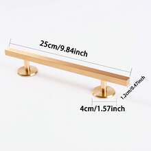 1 pieza Riel de aluminio dorado cuadrado de 25 cm, resistente al desgaste y duradero, con diseño antideslizante, adecuado para trucos profesionales de fingerboard, ideal para entrenamiento de fingerboard y actuaciones callejeras - Dorado - Ver 7