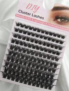 120 Pcs Curly Cluster Lashes Faux Mink Fake Eyelashes Individual Lashes Natural Look Lashes Fluffy Soft Crossed Dramatic Cluster Lashes DIY Eyelashes Lash Clusters,Eye Lash Clusters,Individual Eyelashes,Lashes,Fake Lashes - C - View 6