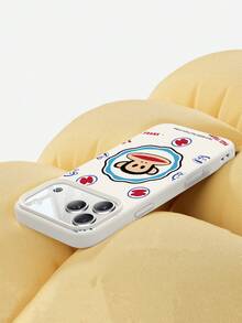 Officially Licensed Paul Frank Liquid Silicone Phone Case, Full Body Shock-Proof Protection With Camera Cover, Cartoon Monkey Badge & Lettering Design, New Model Compatible With Iphone 13/14/15/16/17 Pro Max - Multicolor - View 3