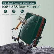 YSTYLE Luggage Sets 5 Piece,Expandable Hardshell Suitcase Set, Travel Suitcases With Durable Spinner Wheels And TSA Lock - Greenish-brown - View 3