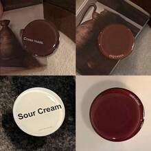 1个复古棕色英文圆形可伸缩折叠慵懒手机支架，兼容苹果手机，简约美学粘性支架 - 彩色 - 查看 1