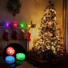 1/2/4/6/10pcs Waterproof LED Lights, 16 Color Changing Underwater Lights With Remote Control, Suitable For Aquarium, Vase, Bathtub, Hot Tub, Halloween, Christmas, Swimming Pool And Party Decoration - White - View 7