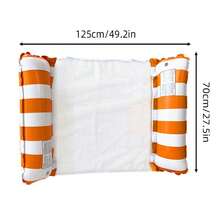 1pc Inflatable Mesh Pool Hammock - Striped Adult Leisure Chair, Suitable For Vacation, Party And Relaxation. Available In Pink, Yellow, White, Green And Blue. Outdoor Hammock, Essential For Beach And Swimming Pool, Great For Photography - Multicolor - View 14