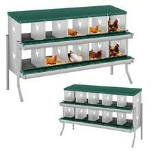 Egg Handling Supplies - Green 10-compartment Cubicle - With Support Frame - View 1