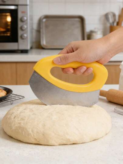 SHAON Stainless Steel Pizza Cutter With Cover And Guard - Multifunctional Vegetable Salad Slicer, Versatile Baking Tool