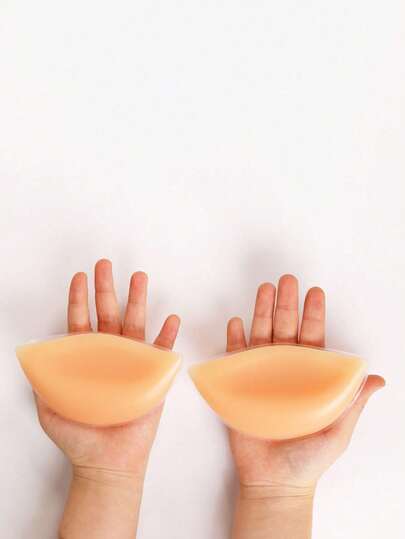 1 Pair Silicone Breast Pads, Suitable For Small Bust, Can Shape Flat Chest To Look Fuller, Waterproof Fake Boobs Enhancer Pads, Built-In Invisible Bust Pads For Swimsuit Bikini Bras