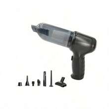 2000mAh/7.4V 手持式吸尘器，干湿两用二合一吸尘器，适用于汽车、家居、办公室和宠物清洁，配备多种吸嘴/迷你拖把，ABS材质 - 黑色 - 查看 12