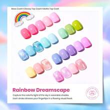 Beetles Spring Gel Polish Set - Fingertip Palette, 32 Colors Valentines Polish Set With Base Top Coat - 25 Colors Rainbow Dreamscape - 查看 5