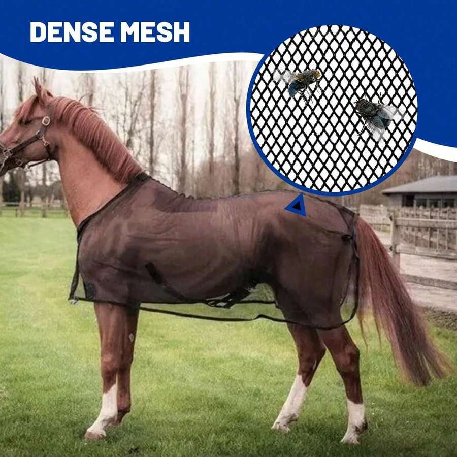 Equestrian Supplies Summer Anti-Mosquito Anti-Fly Bites Horse Mesh Breathable Adjustable Horse Clothing - View 1