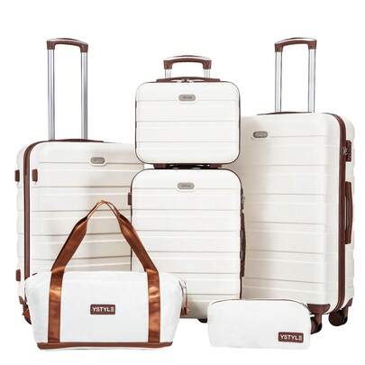 YSTYLE Luggage Sets 5 Piece,Expandable Hardshell Suitcase Set, Travel Suitcases With Durable Spinner Wheels And TSA Lock