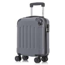 YONSLY Hard Shell Suitcase 16/20/24/28 Inches With 4 360° Wheels Sturdy Double Zipper Combination Lock Mesh Pocket Soft Rubber Handle Travel Suitcase - 深灰色 - 查看 12
