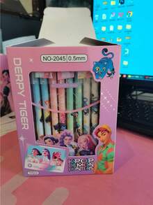 12/24pcs K-POP Girl Group Theme Erasable Neutral Pens, Durable For Students And Office Writing - Multicolor - View 7