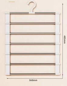 Kit Of 4/2/3/1 Hangers With 7 Compartments For Pants, Towels, Scarves, Clothes Organizer, Reinforced Stainless Steel, Durable - trắng - Xem 11