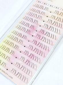 96片猫爪分节式猫眼下睫毛，B型卷翘假睫毛，自然逼真，单簇设计，日常佩戴，适合新手，尖头睫毛，漫画风格睫毛，猫眼睫毛 - B - 查看 6