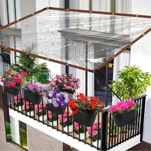 透明无色防水篷布，加固扣眼，防撕裂抽绳，防风、防尘、防水、防雪。适用于露营帐篷罩、门廊遮阳篷、庭院、花园、猪圈和露营等。 - 透明 - 查看 6