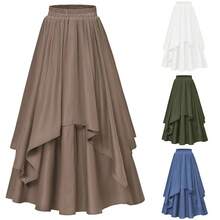 Women Halloween European American Style Irregular Mid Length Skirt Elastic Waist Half Skirt  Cross Border Hot Selling - màu đen - Xem 2