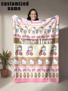 SANRIO Chăn lông cừu cá nhân hóa - Tên tùy chỉnh, chăn flannel mềm mại, món quà ấm áp và thoải mái dành cho gia đình và bạn bè, thích hợp để trang trí nhà cửa hoặc các dịp lễ hội. - Nhiều màu - Xem 14