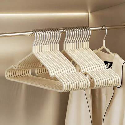 10/20/40/60/100 قطعة شماعات مطلية بطبقة مانعة للانزلاق، ألوان موراندي شماعات منزلية فاخرة