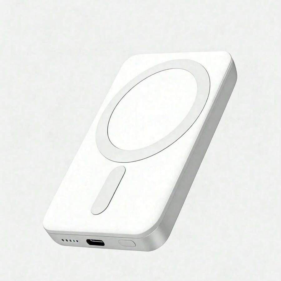 MagSafe Compatible Portable Charger, 5000mAh/10000mAh  Magnetic Power Bank For IPhone 17/16/15/14/13/12,Battery Pack, Easter/Mother's Day/Father's Day/Holiday Gift, Outdoor Travel Use - 白色 - 查看 1