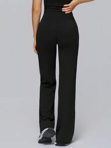 NcmRyu 1pc Women High Waist Straight Leg Casual Sweatpants - Black - View 7