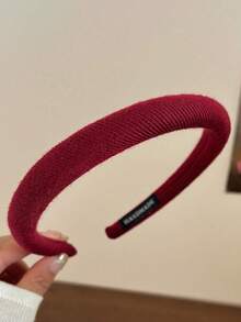 5pcs Women's Knitted Headbands, Colors Include Red, Black, White And Brown. High-End Minimalist Solid Color Headbands, Versatile For Daily Wear, Hairstyles, Makeup, Outfit Matching And Hair Accessories - Multicolor - View 4