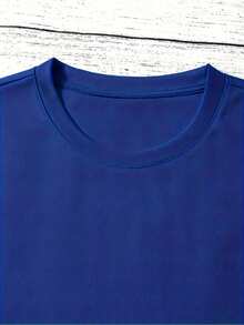 Cotton Men's T-Shirts With DVD Video Nostalgia Green Logo, Retro Gaming T-Shirts, 2000s Aesthetic, Casual Men's T-Shirts, Festival T-Shirts, Streetwear Men's T-Shirts - 藍色 - 查看 2