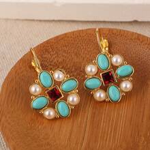 Elegante Retro Blumen Ohrringe, Damen Ohrringe, Boho Stil kreatives Schmuckgeschenk - Gold - Übersicht 8