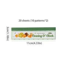 Tập sticker 20 tờ/túi, chủ đề Giờ ăn nhẹ, sticker chủ đề các món bánh nướng và tráng miệng tinh tế, đồ dùng làm sổ lưu niệm và phụ kiện sổ tay, dùng để trang trí thiệp, khung ảnh, máy tính, ốp điện thoại, cốc nước, tạp chí, hộp bút, vali, sticker trang trí bàn làm việc, sticker mùa tựu trường, sticker văn phòng phẩm vui nhộn cho trường học. - Sách dán hình - Xem 4