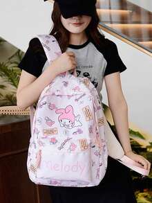 Sanrio 2025 New Large Capacity Lightweight Backpack, Cute Cartoon Waterproof Backpack, Suitable For Students, Kawaii Style, Ergonomic Design - Multicolor - View 5