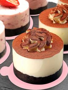 100 chiếc khuôn lót bánh cupcake mini màu hồng 3,15 inch, đĩa tráng miệng mini tròn, thích hợp cho đám cưới, tiệc mừng em bé, sinh nhật bé gái và tiệc tiết lộ giới tính. - Hồng - Xem 4