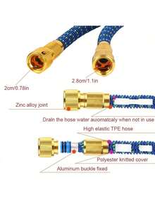 1pc New Extendable Garden Hose 25 Feet-100 Feet-Durable Hose Expandable Hose Pipe Set - Multicolor - View 6