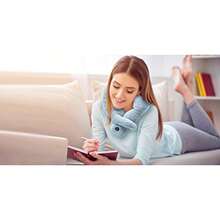 Cojín de masaje vibrador para el cuello colores varían función envolvente para terapia de masaje cojín eléctrico BO para relajar los músculos aliviar el estrés para la oficina casa viajes colores al azar - Gris - Ver 2