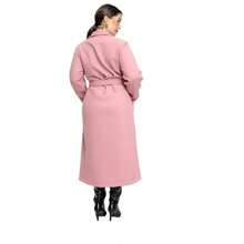 Women's Max Long Overcoat In Brushed Wool Hbd Plus - Sbt-005 - Rosa Oxidada - Ver 3