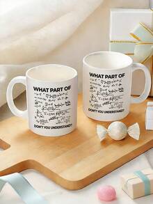 11oz Humorous Math Ceramic Water Cup For Men & Women,Coffee Mug Covered In Handwritten Calculus & Trig Formulas With Bold "WHAT PART OF DON'T YOU UNDERSTAND?" Quote. Perfect For Hot & Cold Drinks. A Witty Gift For Students, Teachers, Friends & Colleagues At Office Or Home, Ideal For Birthday, Teacher's Day & Christmas! - Multicolor - View 6