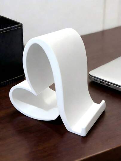 1个心形手机支架，3D打印通用手机/平板电脑支架，优雅多色桌面收纳架，适用于家居、办公室、派对装饰 | 情人节、圣诞节，无需电源，新年创意礼物，科技爱好者的理想之选