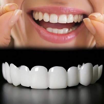 2/4 chiếc phụ kiện trang trí răng mới, vừa vặn tự nhiên, thích hợp để đeo tạm thời hàng ngày và dự tiệc.