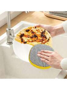 10pcs Double-Sided Sponge Dish Washing Brush - A - View 5